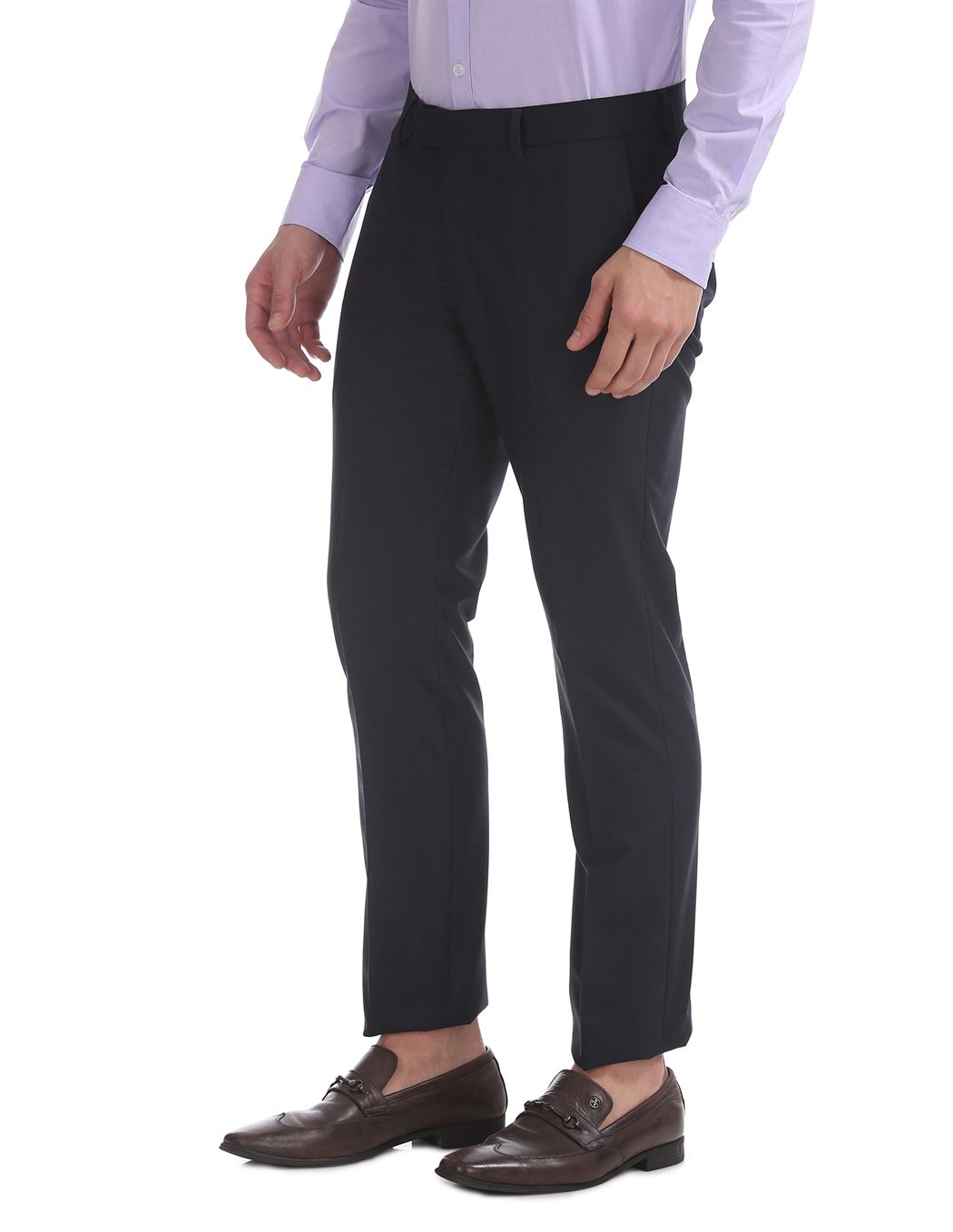 U.S. Polo Assn. Men Solid Formal Wear Trousers